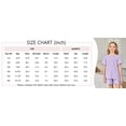 thumbnail image 2 of Arshiner Girls Pajama Set Short Sleeve Lounge Set Soft Shirring Summer Sleepwear Pj Sets, 2 of 4