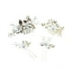 thumbnail image 2 of Minnieouse 4 piezas de peinetas de flores para boda, hermosos tocados de novia, adorno de vestir para mujer, accesorio de joyería de moda Accesorio para el cabello Blanco, 2 of 6
