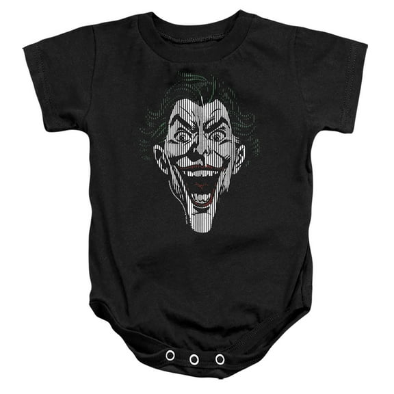 Batman Joker Lines Unisex Infant Snap Suit for Baby (6 Months) Black