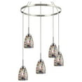 thumbnail image 2 of Woodbridge Lighting Venezia 5-Light Glass Chandelier in Nickel/Multi-Color, 2 of 4