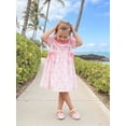 thumbnail image 4 of BemeyourBBs Toddler Baby Girl Big Sister Dress Outfit Kids Baby Girl Summer Plaid Gingham Dress Short Sleeve Letter Embroidery Front Bow Casual A-Line Dress, 4 of 9