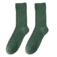 thumbnail image 2 of Tittly Cotton Socks Crew Socks for Women Women Autumn And Winter Matching Thickened Warm Mid Tube Socks Women Thick Socks Crew Socks Socks for Women Green One Size, 2 of 8