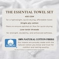 thumbnail image 2 of Great Bay Home Quick-Dry 100% Cotton 6 Pack Hand Towel Set, White, 2 of 6