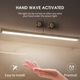 thumbnail image 4 of Amdohai Under Cabinet Lighting Hand Wave Activated DIY Stick-on Under Counter Lighting Wall-mounted Magnet USB Light Bar Motion Sensor Night Light for Closets Kitchen Stairs Cupboard, 4 of 8