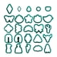 thumbnail image 2 of Kit de 25 cortadores de arcilla polimérica para pendientes de múltiples formas, accesorios para manualidades de cerámica. verde 25 piezas, 2 of 9