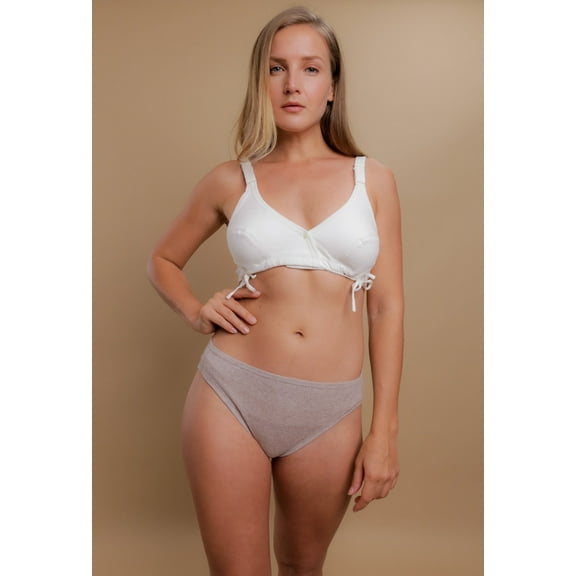 Women's High-Cut Panty (2 /pack | Size: 4 | Color: Melange Brown )