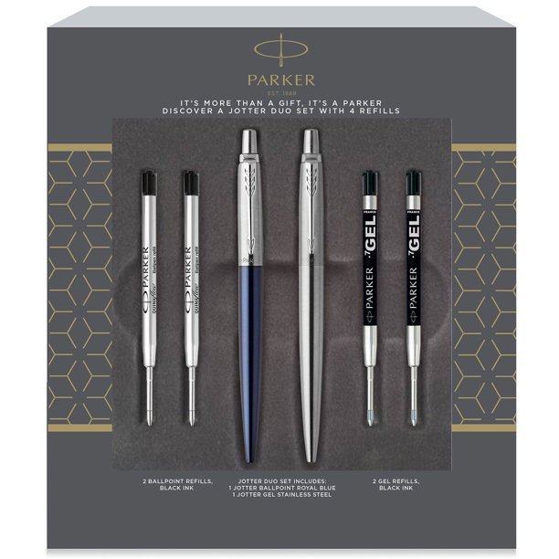 Parker Jotter Ballpoint Pen and Gel Pen Duo Gift Set, Includes 2