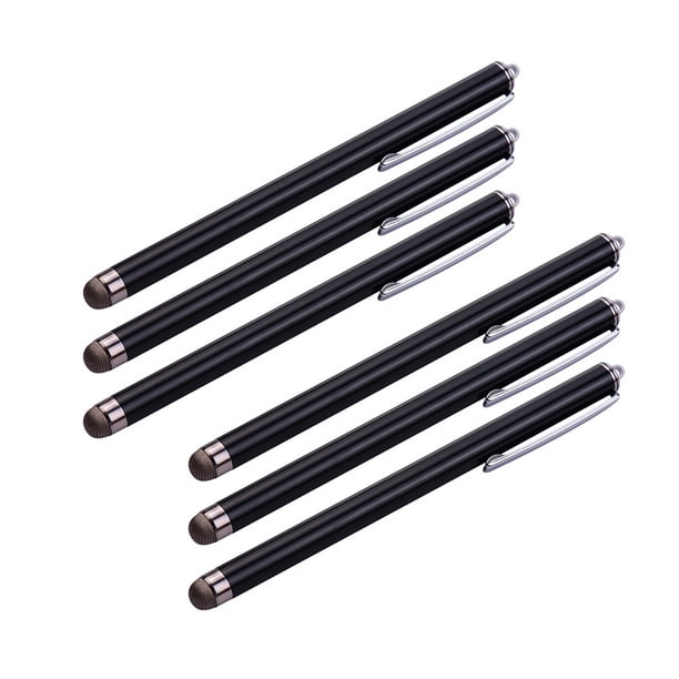 13 5cm 5 3in Universal Capacitive Stylus Pens For Touchscreens Cellphone Tablet With Fiber Tips Bundle Of 6pcs 6black