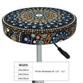thumbnail image 4 of Kll Dot Mandala Round Bar Chair Cushion Cover 13 Inch,Bar Stool Protector With Elastic, Soft Washable, 4 of 7
