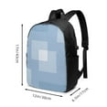 thumbnail image 4 of YFYANG 17" Laptop Backpack, Blue Geometric Lattice Fashion Travel Work Backpack with USB and Headphone Cable Interface for Men and Women, 4 of 8