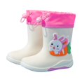 thumbnail image 4 of Otqutp Boys Girls Rain Boots Dinosaur Non-slip Waterproof Rubber Boots Adjustable Drawstring Cuff Outdoor Easy-On Rainboots, 4 of 4