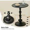 thumbnail image 6 of Metal Small End Table, Vintage Matte Black Round Side Table Nightstand for Bedside or Sofa,  Accent Pedestal Table for Living Room Corners Bedroom  and, 6 of 8