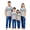 Blue, variant on LuLiaMenton Matching Family Christmas Pajamas, Blue Gnomes Plaid Short Sleeve Set