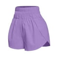 thumbnail image 7 of Running Shorts for Women with Liner High Waisted Lightweight Athletic Shorts with Pockets for Workout Gym Outdoor Purple S, 7 of 7