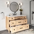 thumbnail image 2 of ARIEL Monroe 48 Inch Single Rectangle Sink Bathroom Vanity With Carrara White Quartz Countertop 1.5 Inch Edge In Oak, 2 of 8