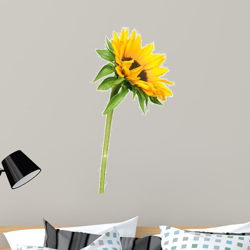 Sunflower Wall Decal Sticker, Wallmonkeys Peel & Stick Vinyl Graphic