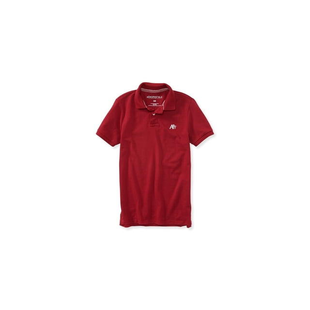 Aeropostale Mens A87 Uniform Rugby Polo Shirt, Rojo, X-Small Aeropostale polo, rugbi