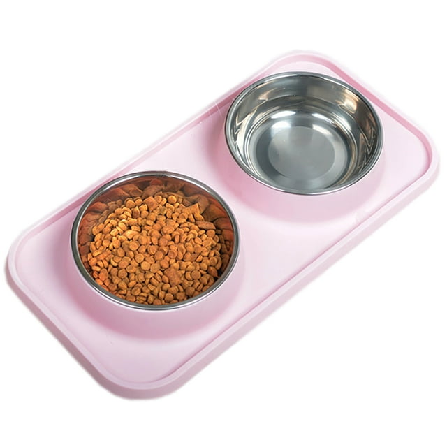 Ensemble de Bol pour Chat Bol d'Eau pour Chaton avec Tapis Antidérapant