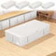 thumbnail image 1 of Bolsa organizadora de caja de almacenamiento bajo la cama - Textil de polipropileno transpirable con ventana transparente | Contenedor plegable para ahorrar espacio para colchas de ropa de cama, 1 of 9