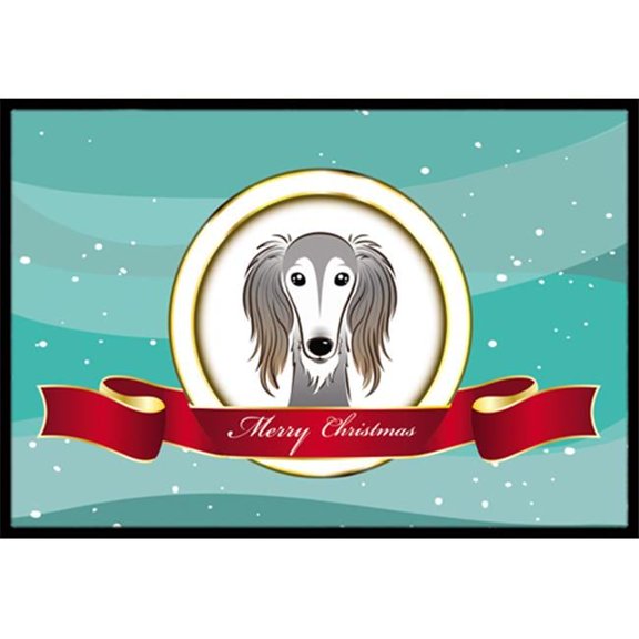 Saluki Merry Christmas Indoor & Outdoor Mat- 24 x 36 in.