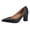 Black, variant on Women's Pumps Classic Solid Color Closed Pointed Toe Block Heel Shoes for Women Comfortable Slip On Dress Office Party Wedding Shoes,Black,5.5