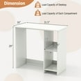 thumbnail image 3 of Costway 31.5" Computer Desk for Small Space Simple Style Workstation Desk with with Shelves White, 3 of 8