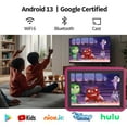 thumbnail image 6 of NOBKLEN Kids Tablet,10 inch 64GB Android Tablet,10.1 IPS HD Screen, WiFi Bluetooth Cameras, Kids Content Parental Control Toddler Children Tablet, 2 Year Warranty Pink, 6 of 6