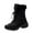 Black, variant on Women's Winter Outdoor Plus Velvet Non-slip Mid-tube Platform Snow Boots