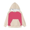 thumbnail image 2 of Mercatoo Cute Hoodies for Teem Girls 𝗖olor block Oversized Long Sleeve Sweatshirts 𝐏reppy Pullover Hoodie with Pocket, 2 of 5