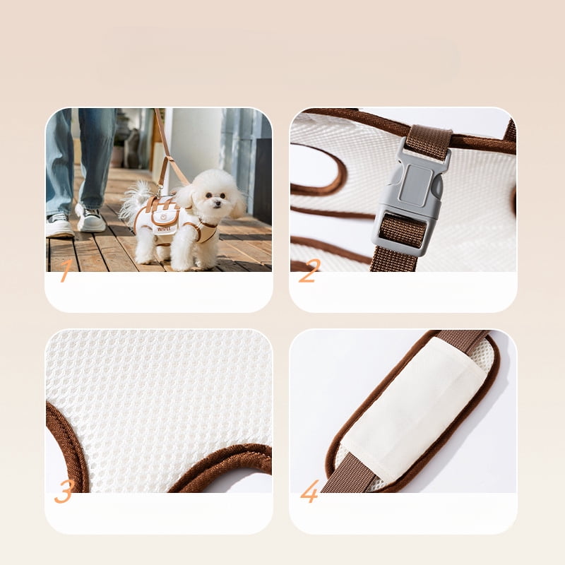 Small Dog Harness Bag Dog Leash Outdoor Portable Breathable Traction Puppy Backpack Can Be Carried Cat Sling Bag Pet Supplies