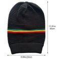 thumbnail image 3 of Jiibva Fashion Rasta Beanie Hat Winter Hats Ribbed Knitted Hat Peaked Cap Single Ring Ribbed Knit for Woman, 3 of 7