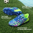 thumbnail image 2 of Tacos de Fútbol DREAM PAIRS Juvenil para Terreno Firme Azul Verde, 2 of 5