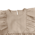 thumbnail image 5 of LYMAYTER Girl Spring Autumn Dress Solid Color Round Neck Long Sleeve Dresses Kids A Line Swing Dress 2-7Y, 5 of 8