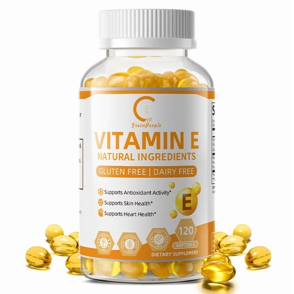 Vitamin E Capsules,1000 IU Mixed Tocopherols, Antioxidant Protection & Immunity Boost Supplement, 120 Softgels