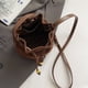 thumbnail image 4 of Bolso Tipo Cubo para Mujer Hombro Con Cordón Bandolera Gamuza El (marrón), 4 of 8