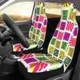 thumbnail image 3 of XMXT 2Pcs Car Seat Cover Decor Protector, South American Crayon Doodles Front Seat Covers for Cars SUVs, Universal Fit, 3 of 9