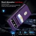 thumbnail image 5 of for Google Pixel 7 Pro Phone Case Card Holder with Compatible with MagSafe Magnetic RFID Blocking PU Leather Flip Kickstand Detachable 2-in-1 Wallet Case For Google Pixel 7 Pro,Purple, 5 of 8