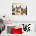 thumbnail image 4 of GOSMITH  Old Building Landscape Watercolor Background Vintage Architecture Poster Canvas Print Picture Wall Art Poster for Home Family Decor, 4 of 4