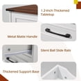thumbnail image 2 of JOMEED Farmhouse Nightstands Set of 2 with Charging Station, Tall End Table with 3 Drawers Storage, Side Table, Bedside Table for Bedroom, White, 2 of 8