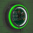 thumbnail image 4 of Trademark MIA1400-SMOKE University of Miami Chrome Double Rung Neon Clock - Smoke, 4 of 5