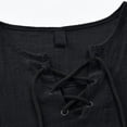 thumbnail image 7 of Mens Linen Shirt Long Sleeve Casual Button Down Top Loose Fit Breathable Summer Beach Henley Tunic Tee for Men Lightweight Black S, 7 of 7