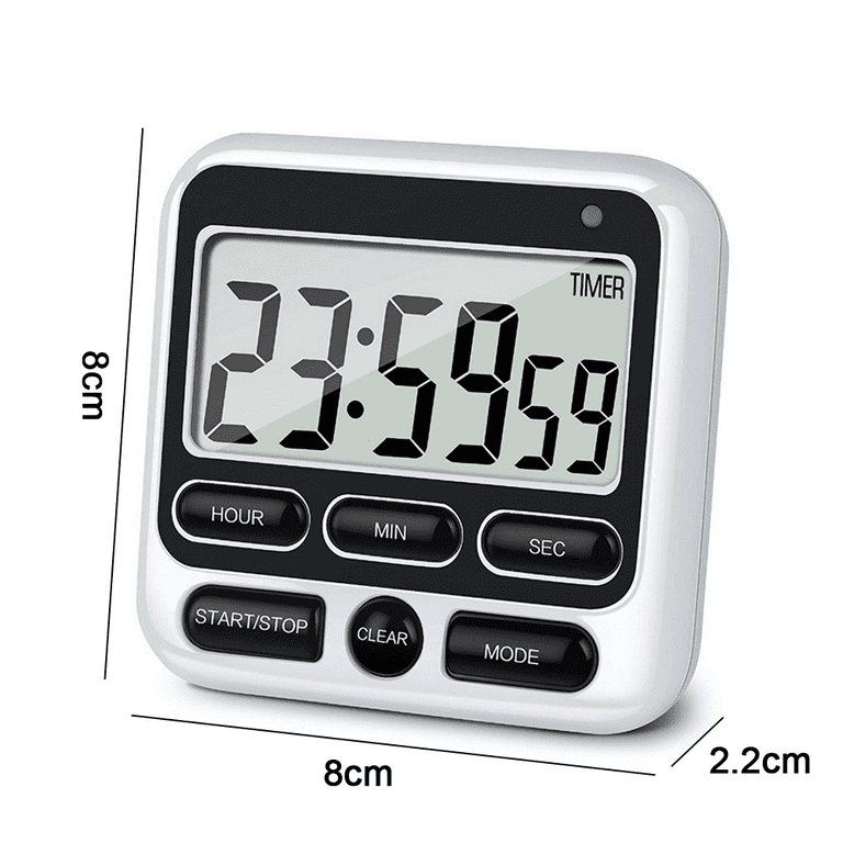  Digital Kitchen Timer, Visual Timer, Magnetic Countdown Countup  Timer with Large LED Display, Digital Timer, Handy for Cooking, Exercising,  Teaching, Easy for Children and Elderly (Black) : Home & Kitchen