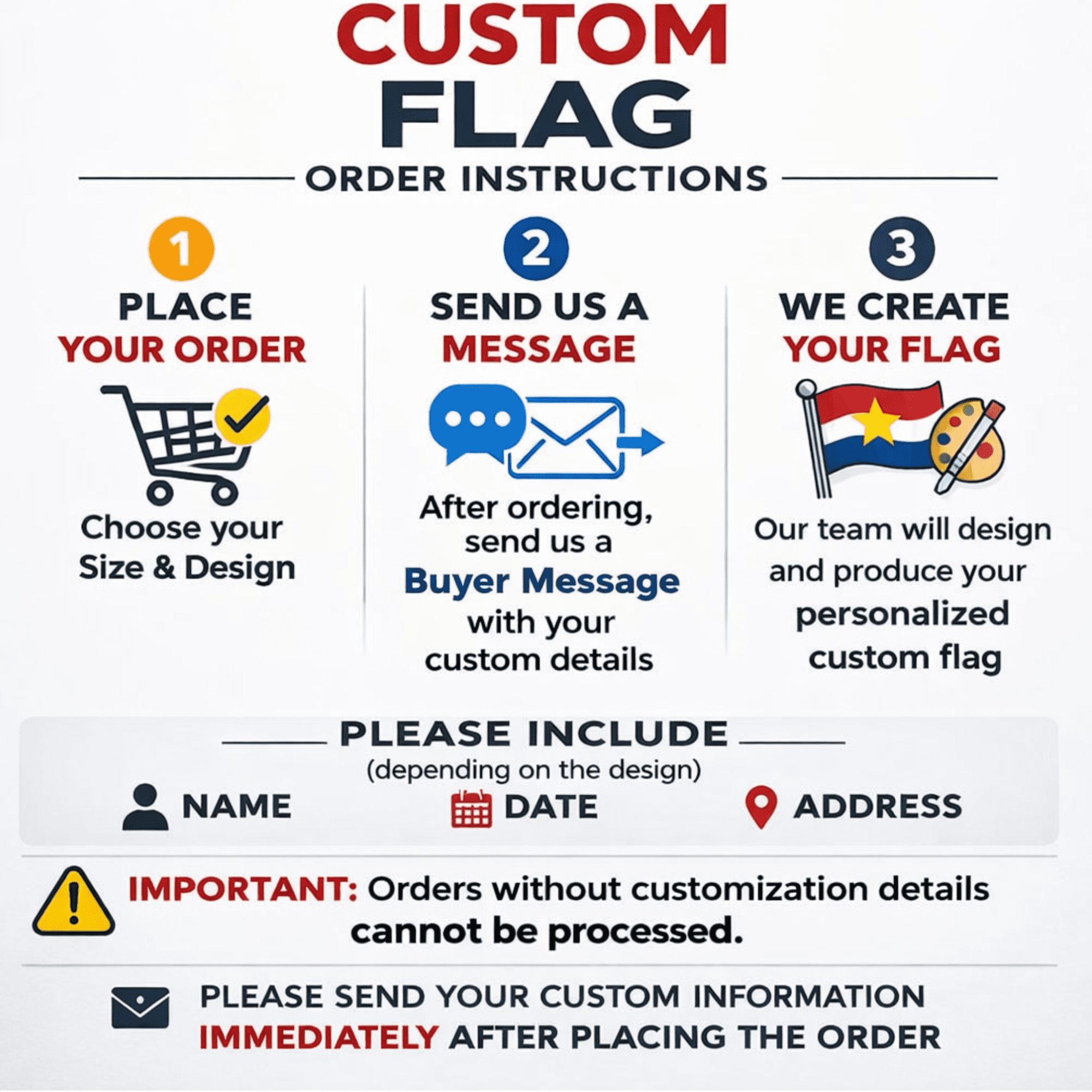 Personalized Name Faith Family Freedom America 250 Years Celebration Fan Flag 36x72in
