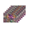thumbnail image 4 of MKHERT Vibrant Feather Placemats Table Mats for Dining Room Kitchen Table Decoration 12x18 inch,Set of 6, 4 of 4
