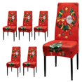 thumbnail image 3 of Dining Room Christmas Chair Covers, Anti-slip Chair Covers 6 PCS, Elastic Super Fit Stretchable Covers, Removable Washable Kitchen Chair Covers Protector for Dining Room, 3 of 8