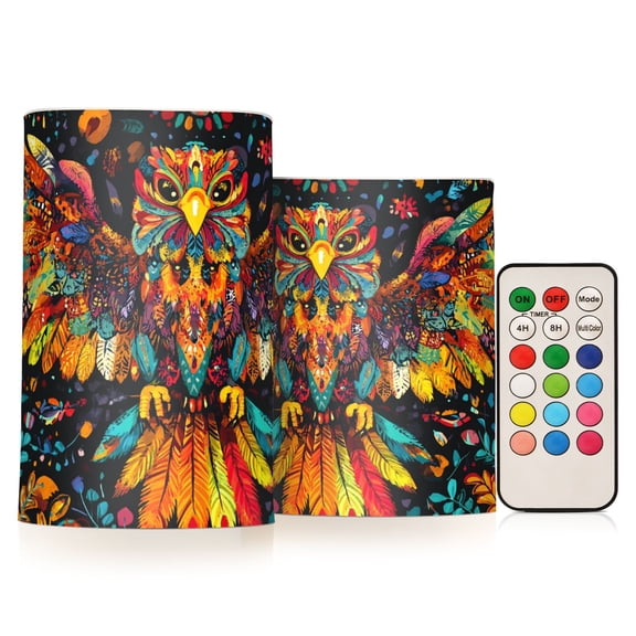 BZSMCE Flameless Candles LED Lights Colorful Bird Creativity Battery Candles