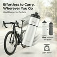 thumbnail image 2 of Clean Bottle 23 oz Sport Insulated Bike Water Bottle with Easy-Squeeze Nozzle Gloss White, 2 of 8