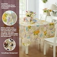 thumbnail image 2 of Newbridge Claudette Yellow Pastel Floral 52 x 52 inch Square Vinyl Flannel Backed Tablecloth, 2 of 7