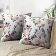 thumbnail image 3 of LALILO Throw Pillow Covers Floral With Pink Roses Flower Floral Cushion Cover 18" x 18", 2 Pack, 3 of 6