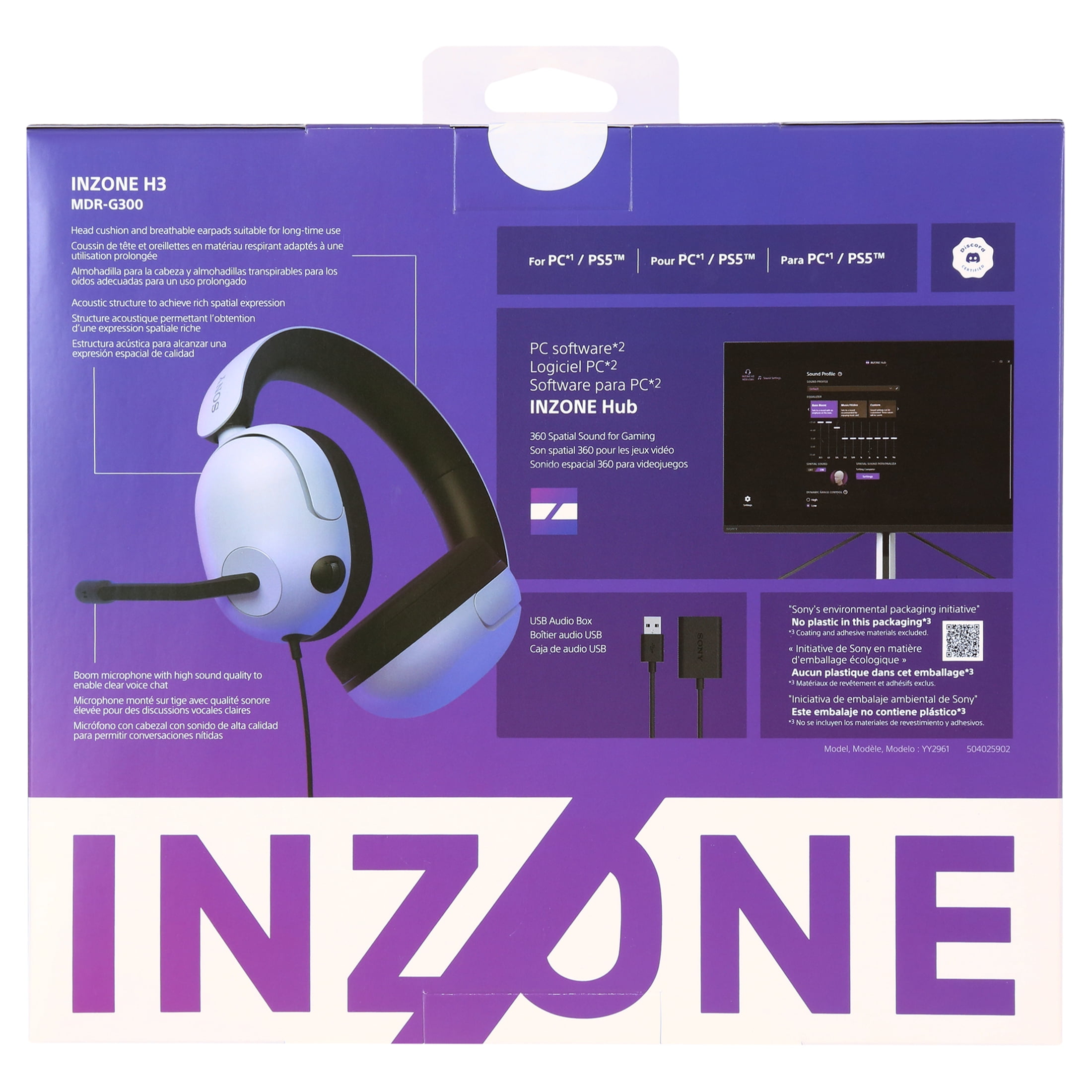 Sony INZONE H3 Wired Gaming Headset with Microphone, Over-ear Headphones for PlayStation, 360 Spatial Sound, MDR-G300 - Walmart.com Sony INZONE H3 Wired Gaming Headset with Microphone, Over-ear Headphones for PlayStation, 360 Spatial Sound, MDR-G300 - Walmart.com